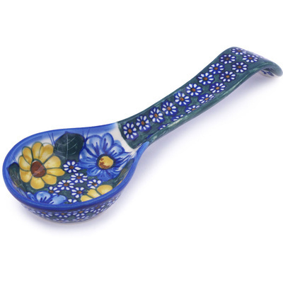 Polish Pottery Spoon Rest 12&quot; UNIKAT