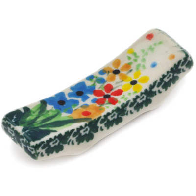 Polish Pottery Spoon Rest 2&quot; Colors Of The Wind UNIKAT