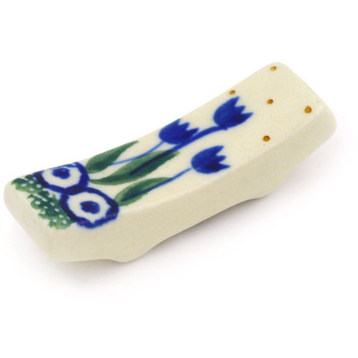 Polish Pottery Spoon Rest 2&quot; Water Tulip