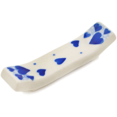 Polish Pottery Spoon Rest 3&quot; Cobalt Love