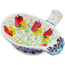Polish Pottery Spoon Rest 4&quot; Glorious Sequence UNIKAT