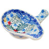 Polish Pottery Spoon Rest 4&quot; Glowing Christmas Trees UNIKAT