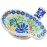 Polish Pottery Spoon Rest 4&quot; Happy Daisy UNIKAT