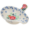 Polish Pottery Spoon Rest 4&quot; Rose Wreath UNIKAT
