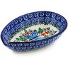 Polish Pottery Spoon Rest 5&quot; Blue Butterfly Brigade UNIKAT