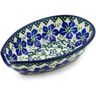 Polish Pottery Spoon Rest 5&quot; Blue Dogwood