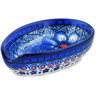 Polish Pottery Spoon Rest 5&quot; Blue Heaven UNIKAT