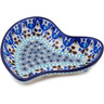 Polish Pottery Spoon Rest 5&quot; Blue Ice