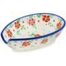 Polish Pottery Spoon Rest 5&quot; Blushing Blooms