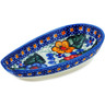 Polish Pottery Spoon Rest 5&quot; Bold Pansy UNIKAT