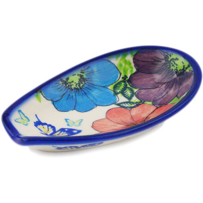 Polish Pottery Spoon Rest 5&quot; Bundles Of Spring UNIKAT