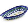 Polish Pottery Spoon Rest 5&quot; Cocentric Tulips