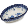 Polish Pottery Spoon Rest 5&quot; Falling Florals