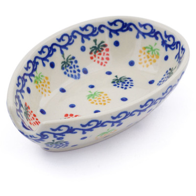 Polish Pottery Spoon Rest 5&quot; Fiesta Berries