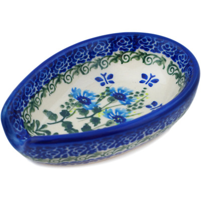 Polish Pottery Spoon Rest 5&quot; Fresh Flora