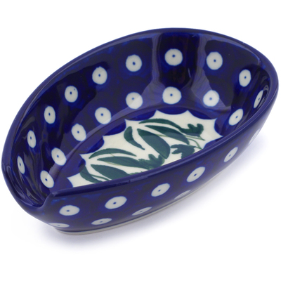 Polish Pottery Spoon Rest 5" Garden Pot