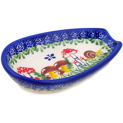 Polish Pottery Spoon Rest 5&quot; Gardens In Poland