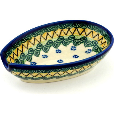 Polish Pottery Spoon Rest 5&quot;