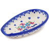 Polish Pottery Spoon Rest 5&quot; Hearts And Flowers