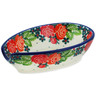 Polish Pottery Spoon Rest 5&quot; In The Rose Garden