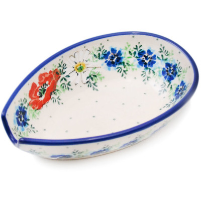 Polish Pottery Spoon Rest 5&quot; July Daze