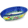 Polish Pottery Spoon Rest 5&quot; Lady Bug Tulips UNIKAT