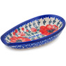 Polish Pottery Spoon Rest 5" Lone Poppy
