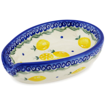 Polish Pottery Spoon Rest 5" Main Squeeze