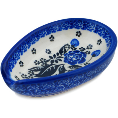 Polish Pottery Spoon Rest 5&quot; Midnights