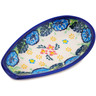 Polish Pottery Spoon Rest 5&quot; Monstera Blooms UNIKAT
