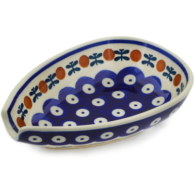 Polish Pottery Spoon Rest 5&quot; Mosquito