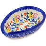 Polish Pottery Spoon Rest 5&quot; Pastel Spring Wreath
