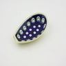 Polish Pottery Spoon Rest 5" Peacock Eyes