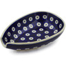 Polish Pottery Spoon Rest 5" Peacock Eyes