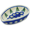 Polish Pottery Spoon Rest 5&quot; Peacock Pines