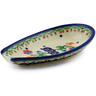 Polish Pottery Spoon Rest 5&quot; Spring Flowers