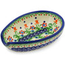 Polish Pottery Spoon Rest 5&quot; Spring Flowers