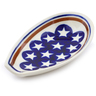 Polish Pottery Spoon Rest 5&quot; Stars And Stripes