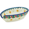 Polish Pottery Spoon Rest 5&quot; Summer Blossoms
