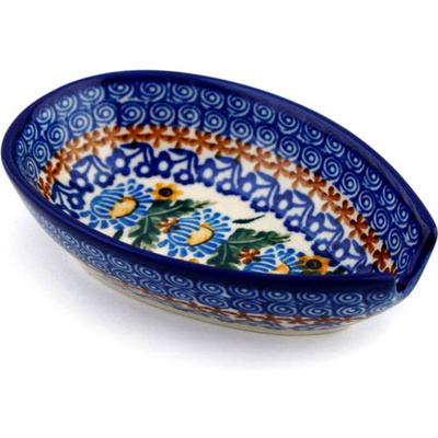 Polish Pottery Spoon Rest 5&quot; Summer Dreams UNIKAT