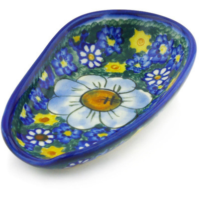 Polish Pottery Spoon Rest 5&quot; UNIKAT