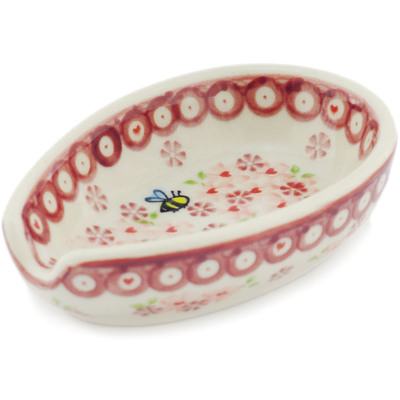 Polish Pottery Spoon Rest 5" UNIKAT