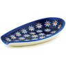 Polish Pottery Spoon Rest 5&quot; Water Daisy