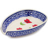 Polish Pottery Spoon Rest 5&quot; Wind-blown Poppies