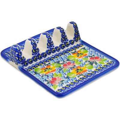 Polish Pottery Spoon Rest 6&quot; Spring Is Coming UNIKAT