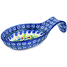 Polish Pottery Spoon Rest 7&quot; Blooming Daisies UNIKAT