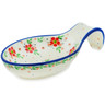 Polish Pottery Spoon Rest 7&quot; Blushing Blooms