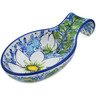 Polish Pottery Spoon Rest 7&quot; Cheerful Cosmos UNIKAT