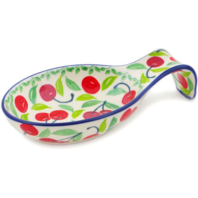 Polish Pottery Spoon Rest 7&quot; Cherry Sweet