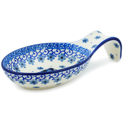 Polish Pottery Spoon Rest 7&quot; Cow That Jumped Over The Moon